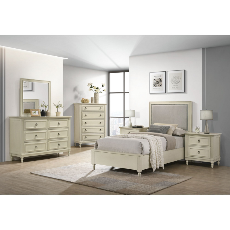 Gianna Youth Two Drawers Nightstand White (6630959120480)