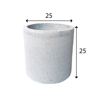 Coal Grey Terrazzo Indoor/Ourdoor Plant Pot By Roots25W25D25H.