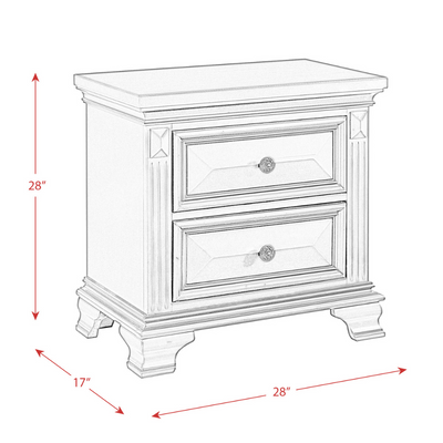 Calloway Nightstand White Color (6629944393824)