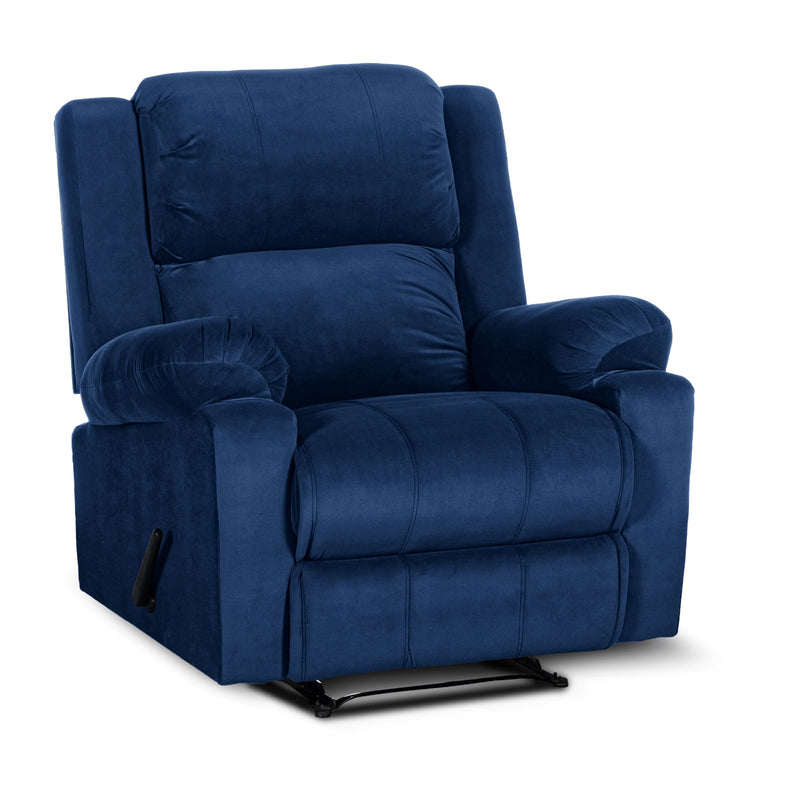 In House Rocking & Rotating Recliner Upholstered Chair with Controllable Back - Blue-905140-B (6613413298272)