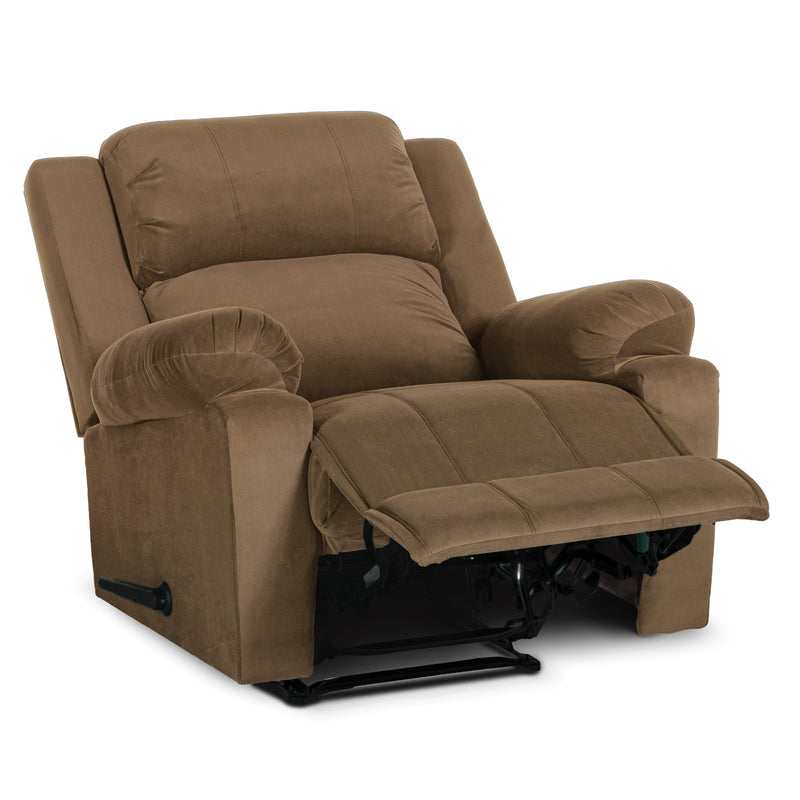 In House Classic Recliner Upholstered Chair with Controllable Back - Light Brown-905138-BE (6613412348000)