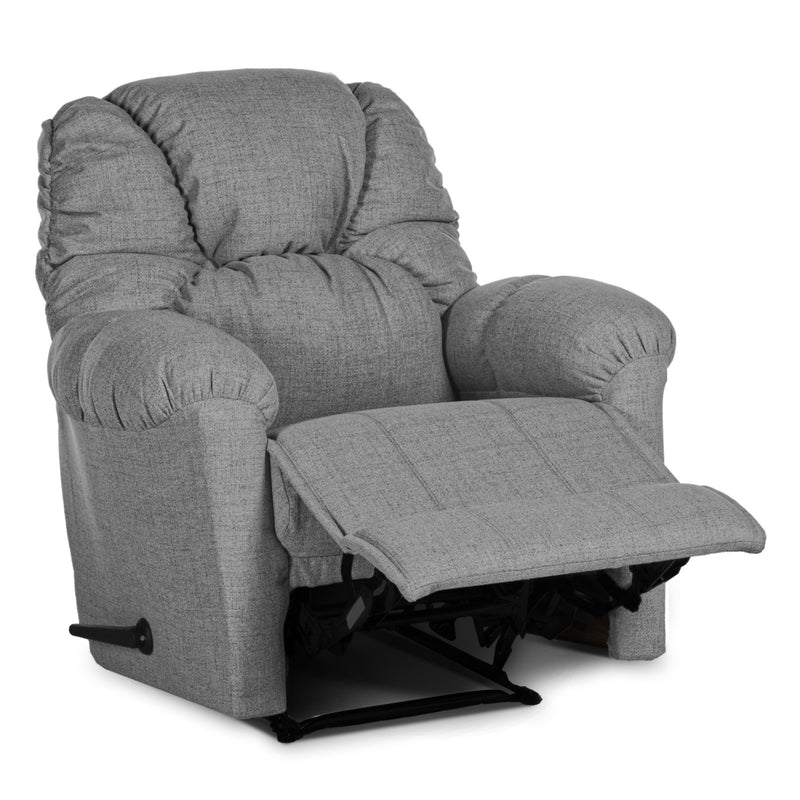 American Polo Classical Linen Recliner Upholstered Chair with Controllable Back - Silver Gray-905165-SB (6613423325280)