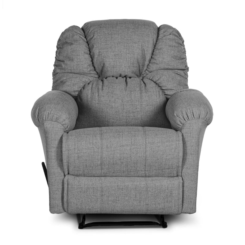 American Polo Classical Linen Recliner Upholstered Chair with Controllable Back - Silver Gray-905165-SB (6613423325280)