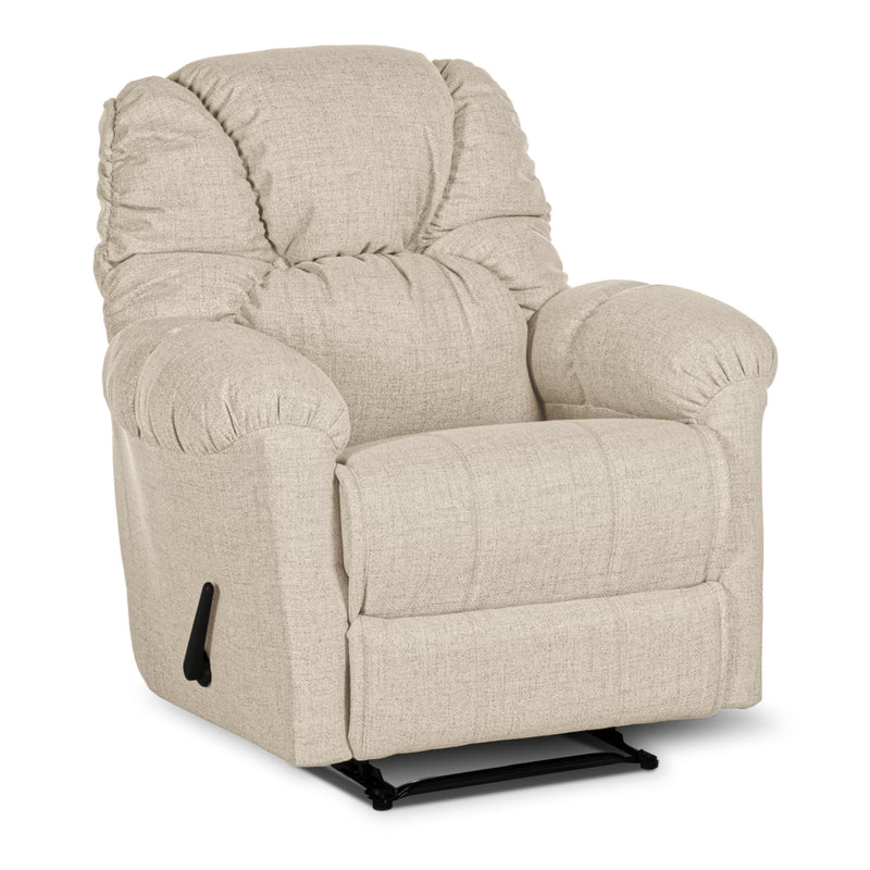 American Polo Recliner Rocking and Rotating Linen Chair Upholstered With Controllable Back  - Light Beige-905167-LG (6613424603232)