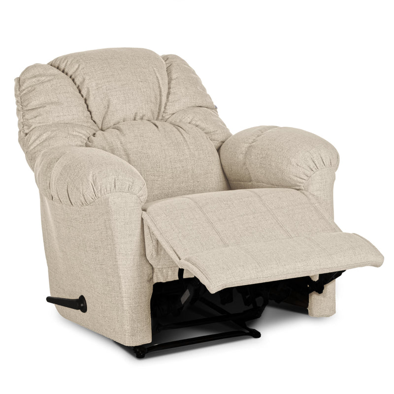 American Polo Recliner Rocking and Rotating Linen Chair Upholstered With Controllable Back  - Onion Beige-905167-P (6613424570464)