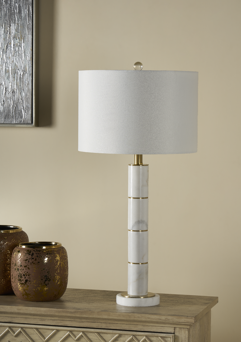 Marble Column Table Lamp (4462463877216)