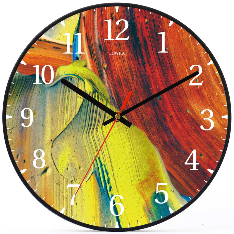 Wall Clock Decorative yellow paint Battery Operated -LWHSWC30B-C18 (6622831837280)