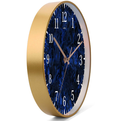 Wall Clock Decorative Marble dark blue Battery Operated -LWHSWC30G-C207 (6622837932128)