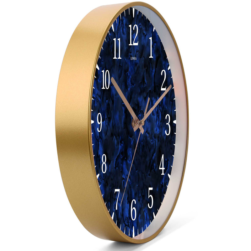 Wall Clock Decorative Marble dark blue Battery Operated -LWHSWC30G-C207 (6622837932128)