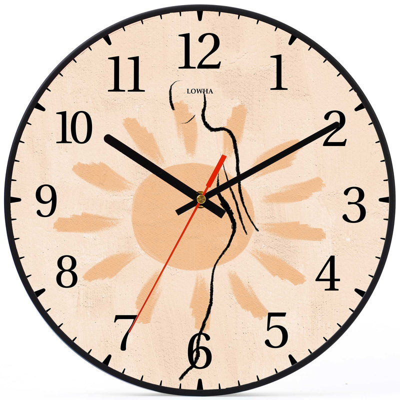 Wall Clock Decorative sun women Battery Operated -LWHSWC30B-C24 (6622832033888)