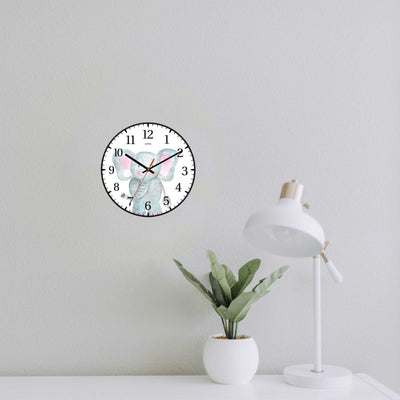 Wall Clock Decorative Cute elephant Battery Operated -LWHSWC30B-C332 (6622842257504)