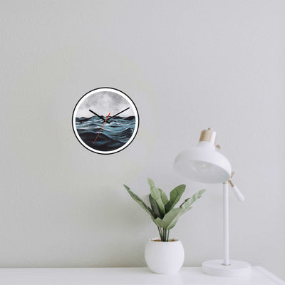 Wall Clock Decorative ocean dark blue Battery Operated -LWHSWC30B-C7 (6622831444064)