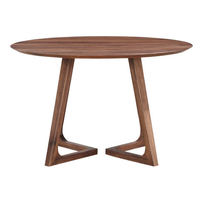 Godenza Dining Table Round Walnut - Al Rugaib Furniture (4583148617824)