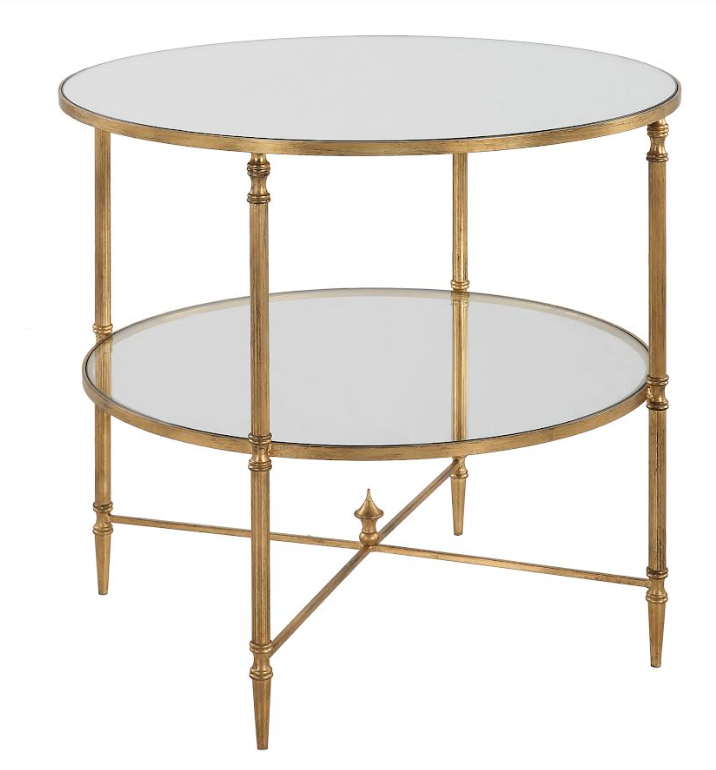 Henzler 68 W x 66 H x 68 D Round End Table with Mirror Top