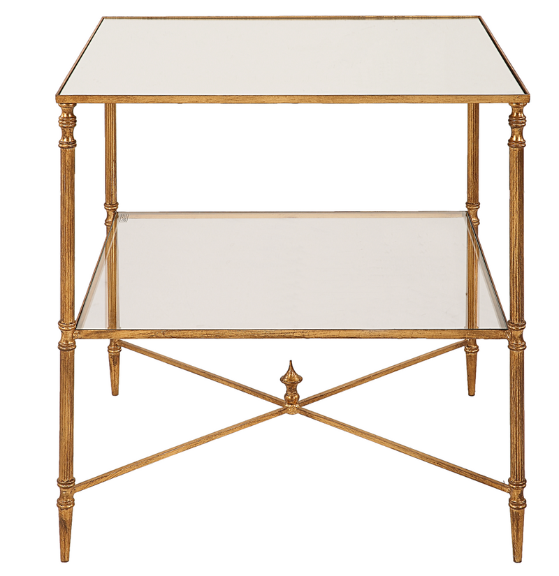 Henzler Gold Square Lamp Table (6639229272160)