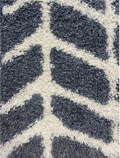 Dark Leaf Black Rug