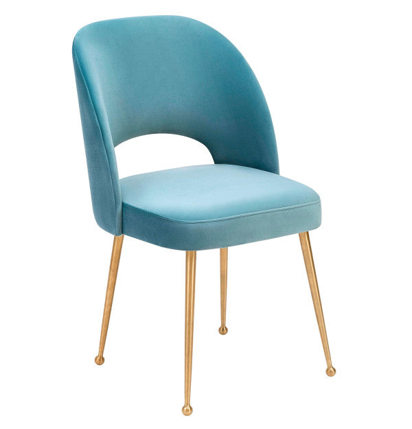 SWELL SEA BLUE VELVET CHAIR (6568033189984)