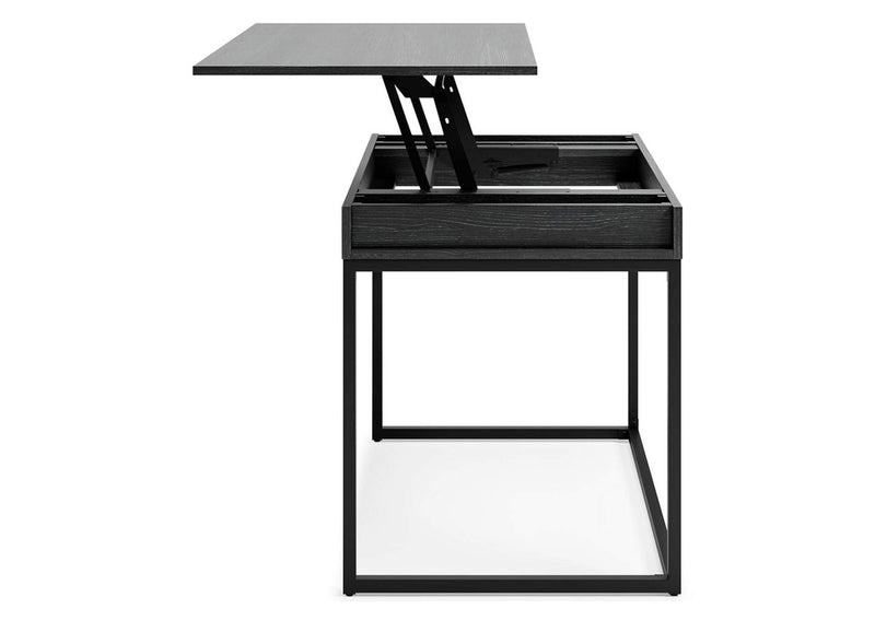 Yarlow Black/Gray Home Office Lift Top Desk (6615675437152)