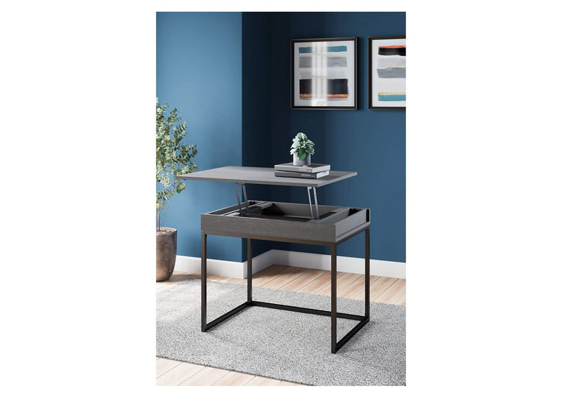 Yarlow Black/Gray Home Office Lift Top Desk (6615675437152)