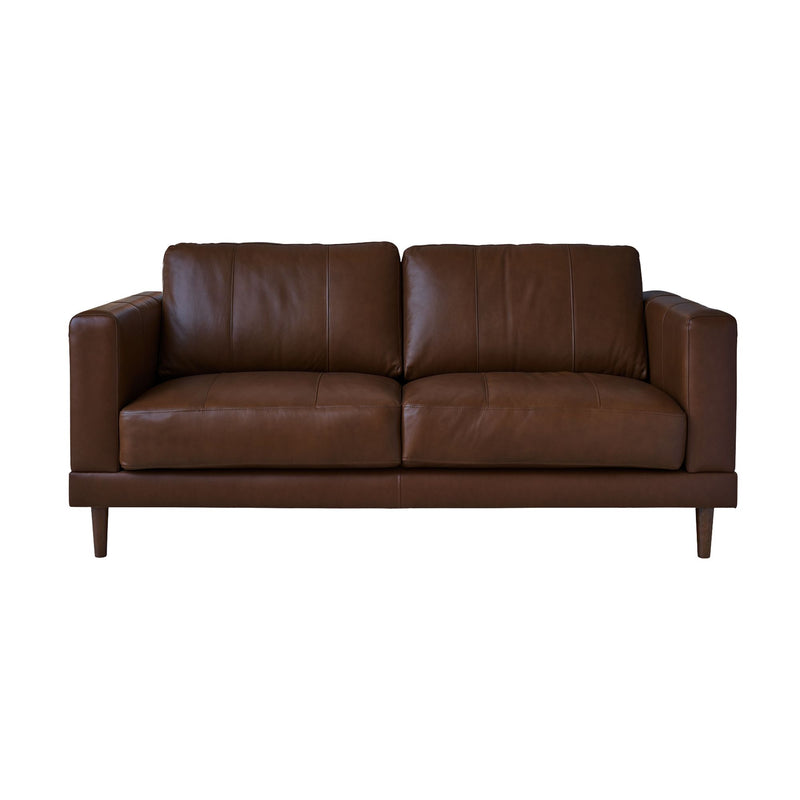 Hampton Leather Fiero Chestnut 2 Seater Loveseat