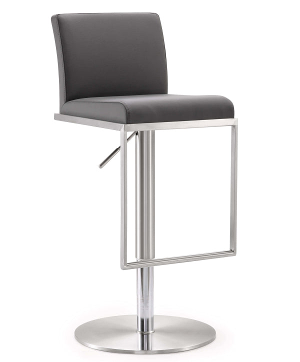 Amalfi Grey Stainless Steel Adjustable Barstool (6613356511328)