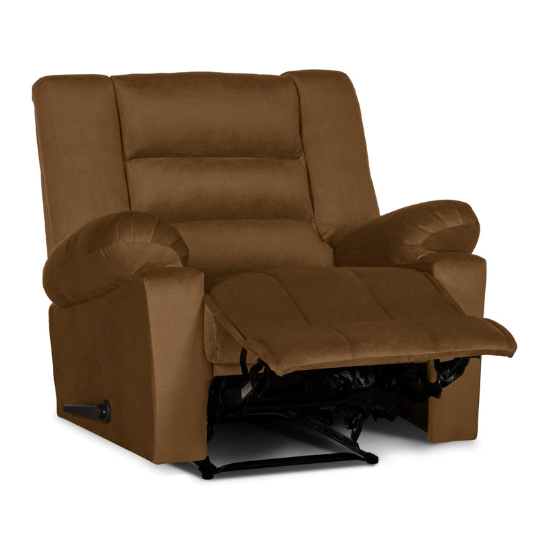 In House Classic Recliner Upholstered Chair with Controllable Back - Dark Brown-905153-BR (6613426176096)