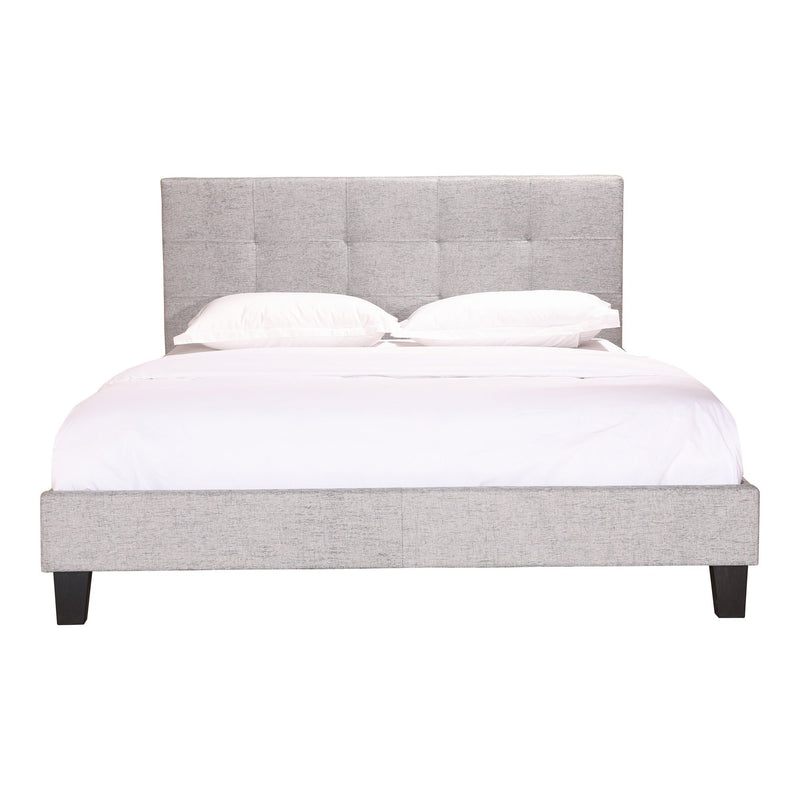 Eliza Queen Bed Light Grey Fabric - Al Rugaib Furniture (4583160479840)