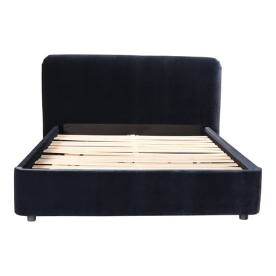 Samara Queen Bed Blue Velvet - Al Rugaib Furniture (4583234207840)