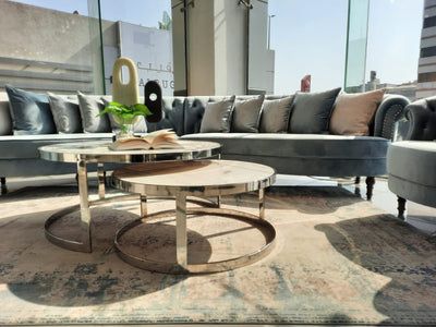 Silver Marble Coffee Table (4673838121056)