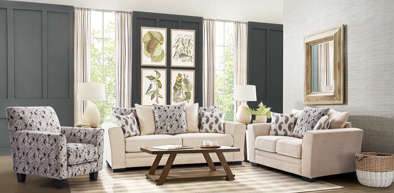 San Antonio Cream Loveseat (6639463530592)