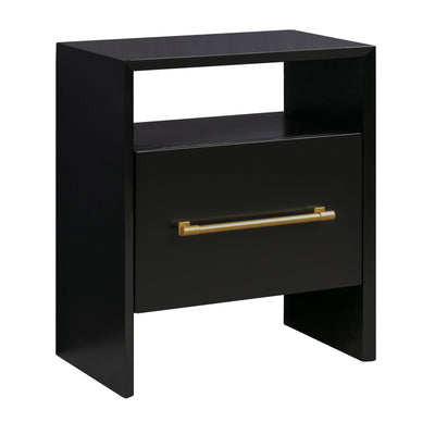 Libre Black Nightstand - Al Rugaib Furniture (4576504479840)