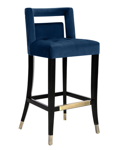 Hart Navy Velvet Counter Stool - Al Rugaib Furniture (4576492781664)