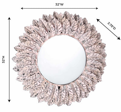 PILE PINK DISTRESSED MIRROR (6561987330144)