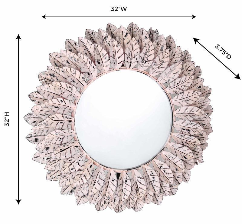 PILE PINK DISTRESSED MIRROR (6561987330144)