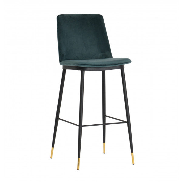 EVORA GREEN VELVET COUNTER STOOL (4733106454624)