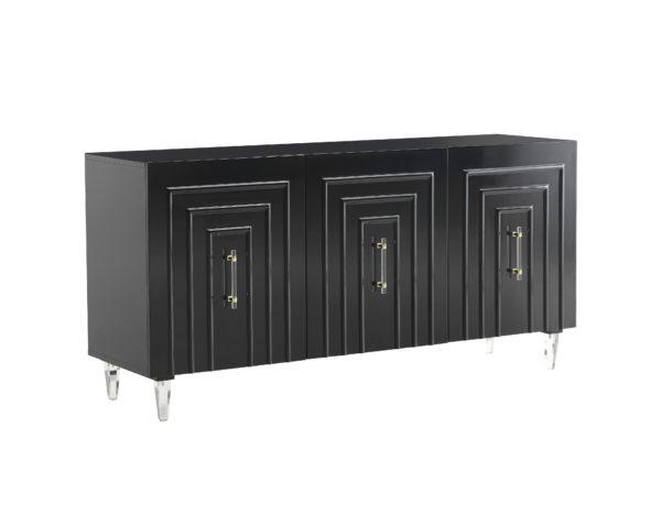 Famke Black Lacquer Buffet - Al Rugaib Furniture (4481855750240)