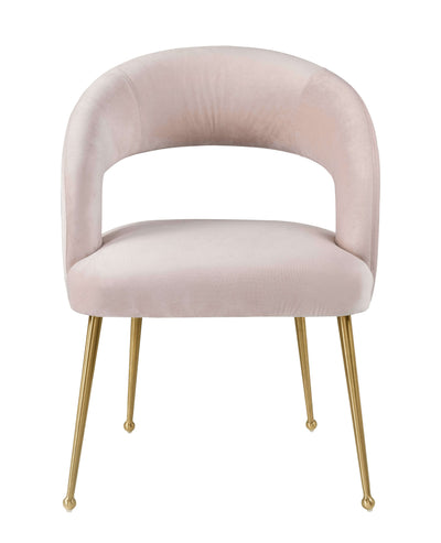 Rocco Blush Velvet Dining Chair (6596840816736)