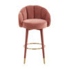 Myla Salmon Swivel Bar Stool (6563846455392)