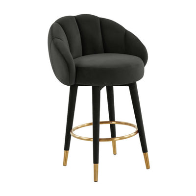 Myla Black Swivel Counter Stool (6568251064416)