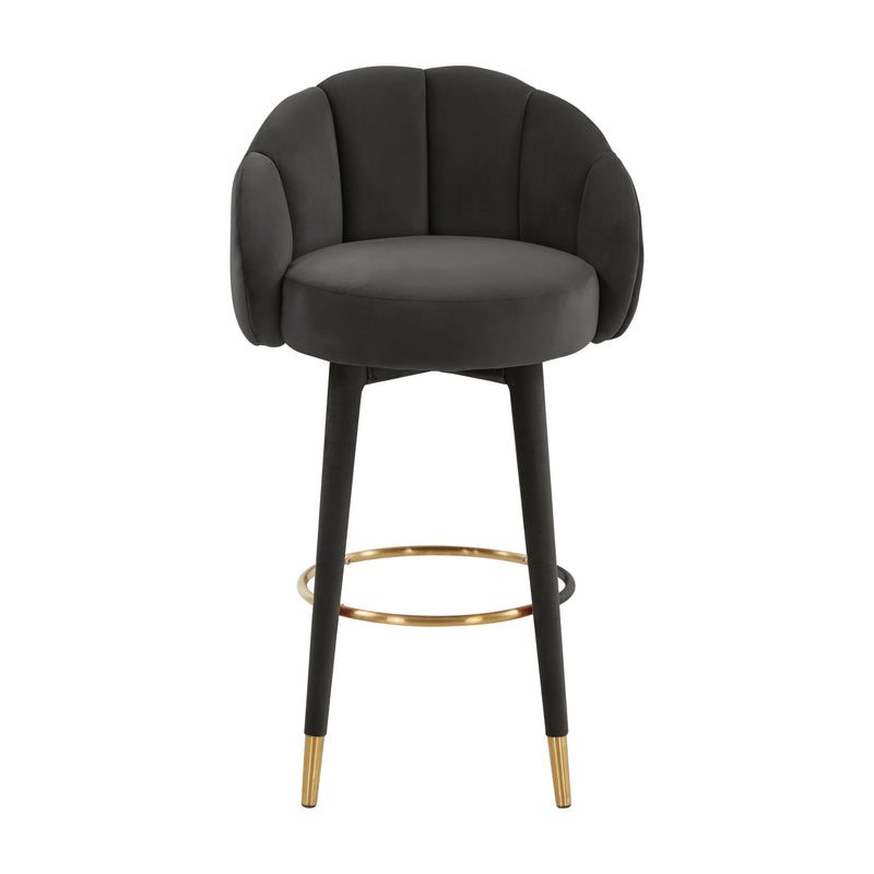 Myla Black Swivel Bar Stool (6563846062176)