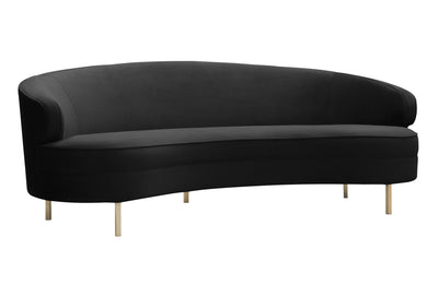 Baila Black Velvet Sofa (6568239661152)