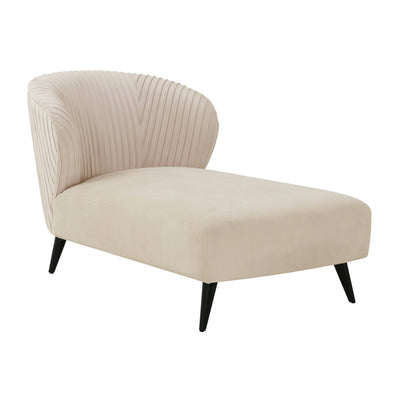 Maliah Pleated Cream Velvet Settee (6563844423776)