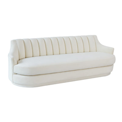 Peyton Cream Velvet Sofa (6568251490400)