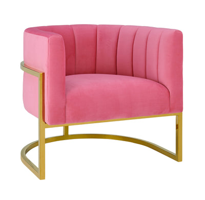 Magnolia Rose Pink Velvet Chair - Al Rugaib Furniture (4576507265120)