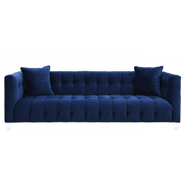 Bea Cognac Velvet Sofa (4576465977440)