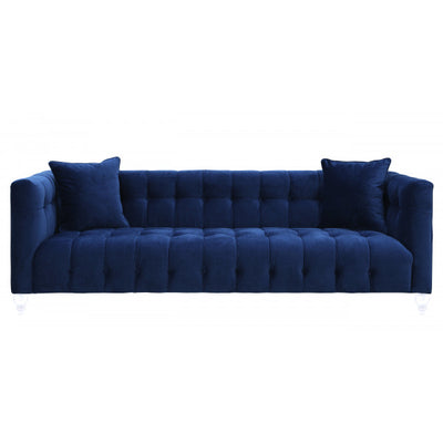 Bea Navy Velvet Sofa (6613357166688)