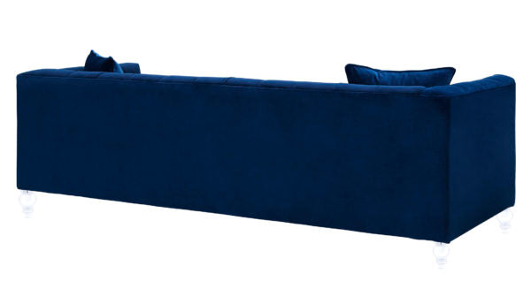 Bea Navy Velvet Sofa (6613357166688)