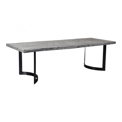 Bent Dining Table Small Weathered Grey (6603385864288)