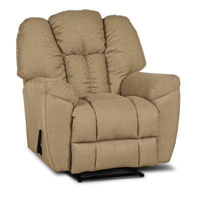 Versace Rocking Recliner Upholstered Chair with Controllable Back - Light Grey-905169-G (6613425356896)