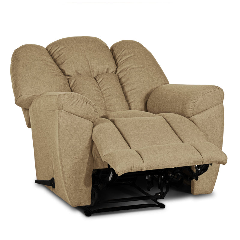 Versace Rocking Recliner Upholstered Chair with Controllable Back - Light Grey-905169-G (6613425356896)